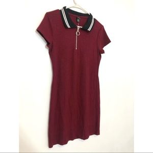 Wild Fable Women’s Ribbed Collared Mini Dress